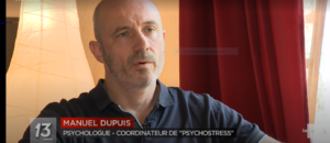 Manuel Dupuis psychologue coordinateur de Psychostress, interrogé au JT de la RTBF sur le burn-out